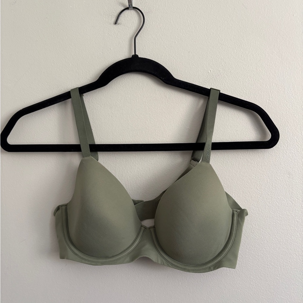 Smoothez by Aerie Women’s Bra Green Size 34C Full Coverage Underwire Soft EUC